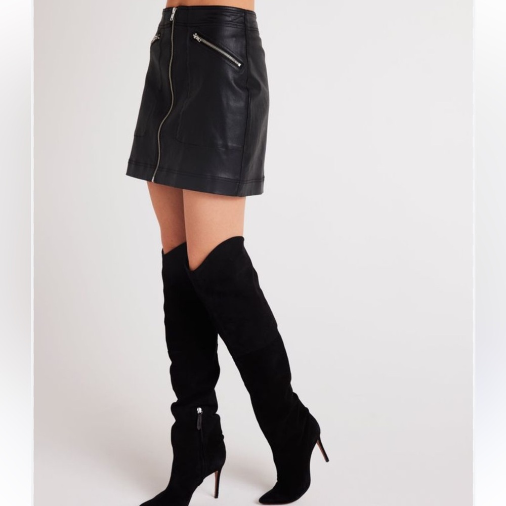 NWT Bella Dahl Faux Leather Skirt